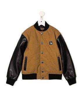 Givenchy Tan & Black Suede-Trim Bomber Jacket